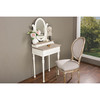 Baxton Studio Anjou Traditional French Accent Dressing Table with Mirror 111-6038